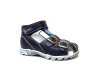 Kotníčkové kožené sandálky, sandály zn. BOOTS4U (modrá/sv.modrá).